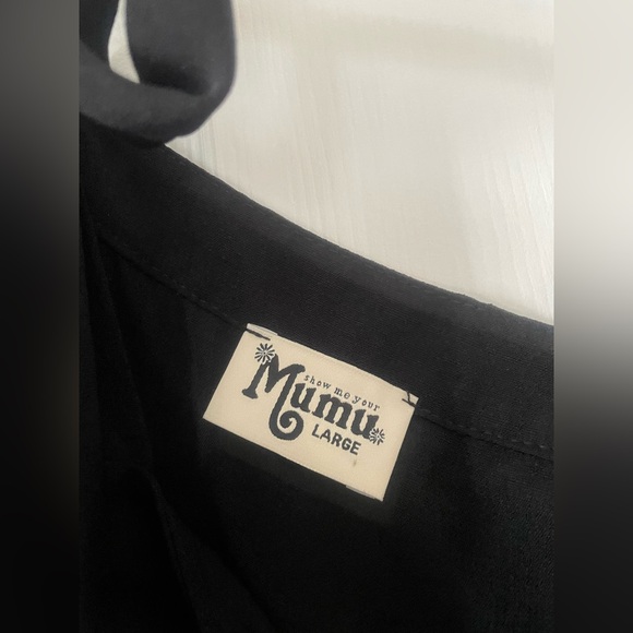 Black Button-Down Dress “Show me your mumu” large - Picture 7 of 9